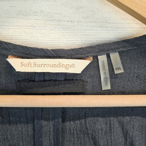 Soft Surroundings Womens Relaxed Open Front Cardigan Sz XL Petite Lagenlook - Picture 11 of 11